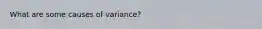 What are some causes of variance?