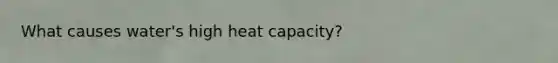 What causes water's high heat capacity?