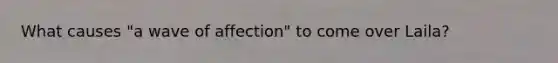 What causes "a wave of affection" to come over Laila?