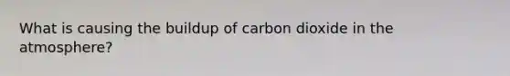 What is causing the buildup of carbon dioxide in the atmosphere?