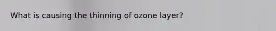 What is causing the thinning of ozone layer?