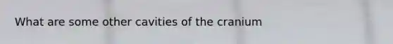 What are some other cavities of the cranium