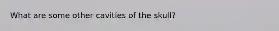 What are some other cavities of the skull?