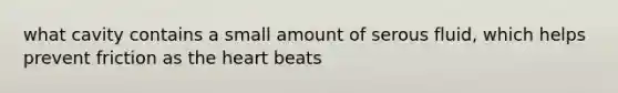 what cavity contains a small amount of serous fluid, which helps prevent friction as the heart beats