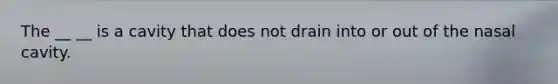 The __ __ is a cavity that does not drain into or out of the nasal cavity.