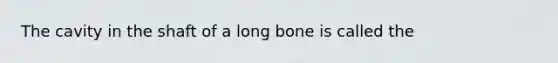 The cavity in the shaft of a long bone is called the