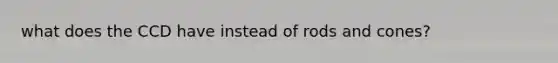 what does the CCD have instead of rods and cones?