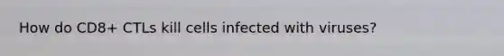 How do CD8+ CTLs kill cells infected with viruses?