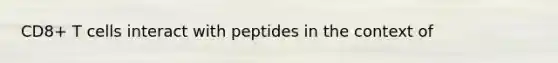 CD8+ T cells interact with peptides in the context of