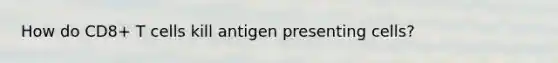 How do CD8+ T cells kill antigen presenting cells?