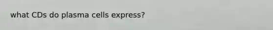 what CDs do plasma cells express?