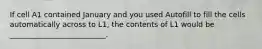 If cell A1 contained January and you used Autofill to fill the cells automatically across to L1, the contents of L1 would be __________________________.