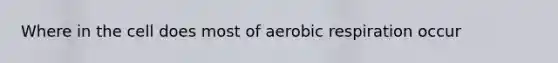 Where in the cell does most of aerobic respiration occur