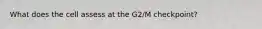 What does the cell assess at the G2/M checkpoint?