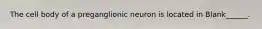 The cell body of a preganglionic neuron is located in Blank______.