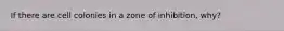 If there are cell colonies in a zone of inhibition, why?