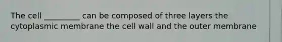 The cell _________ can be composed of three layers the cytoplasmic membrane the cell wall and the outer membrane