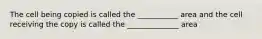 The cell being copied is called the ___________ area and the cell receiving the copy is called the ______________ area