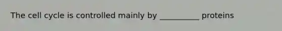 The cell cycle is controlled mainly by __________ proteins