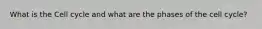 What is the Cell cycle and what are the phases of the cell cycle?