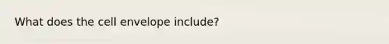 What does the cell envelope include?