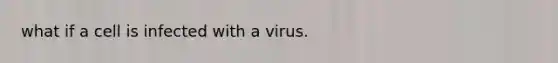 what if a cell is infected with a virus.