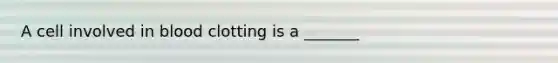 A cell involved in blood clotting is a _______