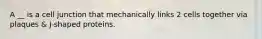 A __ is a cell junction that mechanically links 2 cells together via plaques & J-shaped proteins.