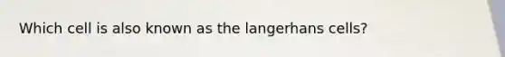 Which cell is also known as the langerhans cells?