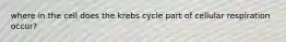 where in the cell does the krebs cycle part of cellular respiration occur?