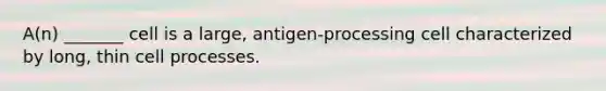 A(n) _______ cell is a large, antigen-processing cell characterized by long, thin cell processes.