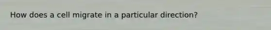 How does a cell migrate in a particular direction?