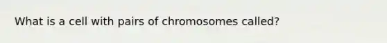 What is a cell with pairs of chromosomes called?