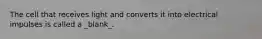 The cell that receives light and converts it into electrical impulses is called a _blank​_.