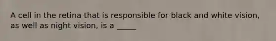 A cell in the retina that is responsible for black and white vision, as well as night vision, is a _____