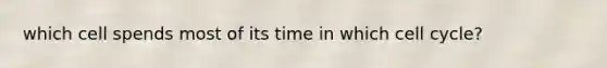 which cell spends most of its time in which cell cycle?