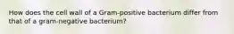 How does the cell wall of a Gram-positive bacterium differ from that of a gram-negative bacterium?