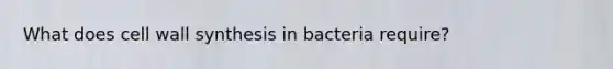 What does cell wall synthesis in bacteria require?