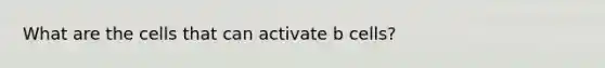 What are the cells that can activate b cells?