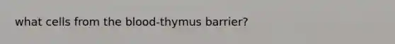 what cells from the blood-thymus barrier?