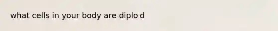 what cells in your body are diploid