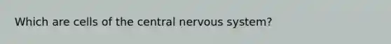 Which are cells of the central nervous system?