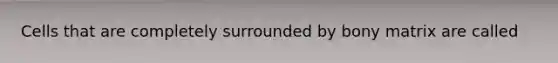 Cells that are completely surrounded by bony matrix are called