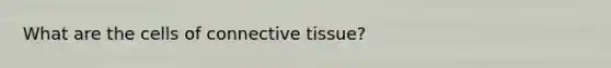 What are the cells of connective tissue?