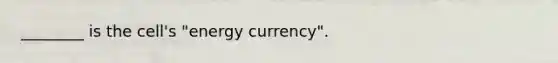 ________ is the cell's "energy currency".