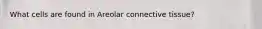 What cells are found in Areolar connective tissue?