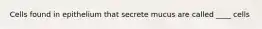 Cells found in epithelium that secrete mucus are called ____ cells