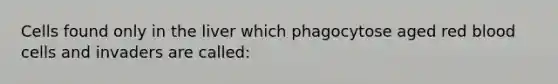 Cells found only in the liver which phagocytose aged red blood cells and invaders are called: