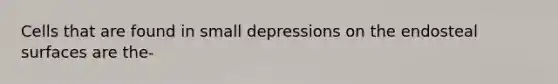 Cells that are found in small depressions on the endosteal surfaces are the-