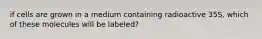 if cells are grown in a medium containing radioactive 35S, which of these molecules will be labeled?